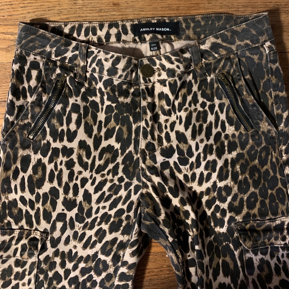 Ashley Mason leopard cargo pants - Picture 2 of 3